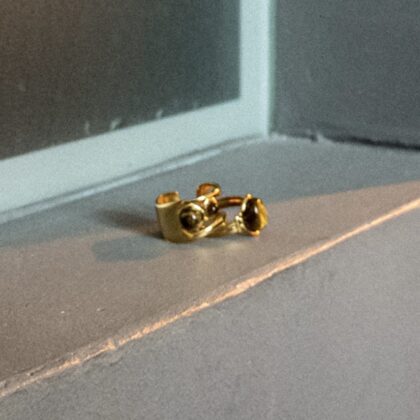 18K Gold-Plated Tiger's Eye Ring