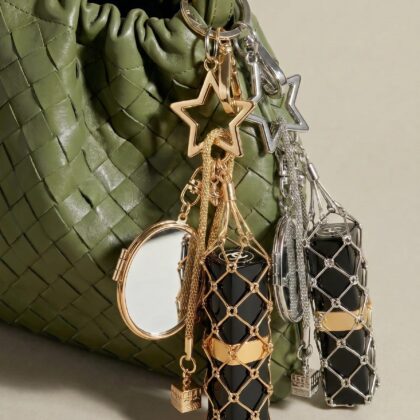Kaaba Lipgloss Holder Bag Charm with Mirror